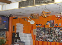  - Peggy's Airport Restaurant. Aircraft hanging models - by Doug Robertson