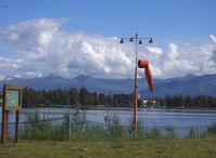  - Lighted windsock for E-W 4,540' X 188' fresh water landing lane-at east end - by Doug Robertson