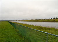  - E-W 4,540' X 188' fresh water takeoff/landing lane-looking westward - by Doug Robertson