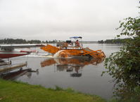  - Lake Hood SPB's water weed cutter/scooper at work keeping clear taxi lanes - by Doug Robertson