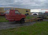  - Another example of highly modified truck used to position straight-float aircraft out of water. - by Doug Robertson