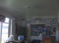  - Beverage can amphibians hanging in ERA Aviation office space - by Doug Robertson