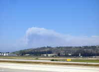  - Zaca Fire Smoke Plume, burning since 4th of July - by Doug Robertson