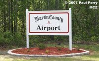  @ Martin County Airport - Current signage at the entrance road - by Paul Perry