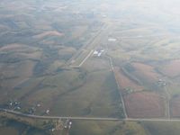  @ Fleming-mason Airport - Looking east in the morning haze from 5000' - by Bob Simmermon