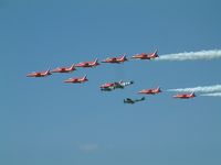 - Red Arrows and Three Spitfires at Royal International Air Tattoo 2005 - by Steve Staunton