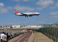  - Lanzarote is a very enthusiast friendly airport with footpaths around at least half of the airfield perimeter - by Terry Fletcher