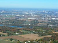  @ St Louis Downtown Airport - Looking NW from 2500' with the Gateway Arch and downtown St. Louis to the far right. - by Bob Simmermon