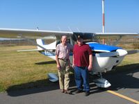 @ F84 - Visiting friend, Les Feldick, at Stigler, OK - by Bob Simmermon