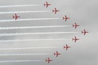  - Red Arrows in 10 ship formation at Royal International Air Tattoo 2007 - by Steve Staunton