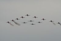  - Red Arrows with three Spitfires and 1 Hurricane at Royal International Air Tattoo 2007 - by Steve Staunton