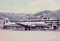  - PAA DC-6 used for US personnel in Vietnam R&R outside the PAA maintenance building in 1967 - by metricbolt