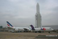  - Air Museum at Paris-Le Bourget : Ariane rocket, 727, 747 and Mercure - by Michel Teiten ( www.mablehome.com )