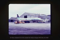  - Air New Zealand DC-8-50 outside the HAECO hangar,HKG Kai Tak airport - by metricbolt