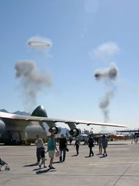  - Welcome to Nellis AFB and Aviation Nation 2007. 60th anniversary of the USAF. Smoke rings from pyro display! - by Brad Campbell