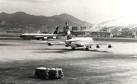  - BOAC B707 and Cathay Pacific CV880,HKG Kai Tak .March 1967. - by metricbolt