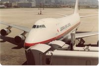  - JAL B747-146 taxying into gate,HKG Kai Tak airport,Sep.1979 - by metricbolt