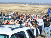  - Lockheed Martin employees and aviation nuts watching the first flight if the F-35A LightningII Joint Strike Fighter - by Zane Adams
