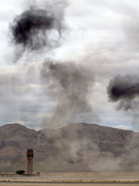  - Nellis AFB ATCT with smoke from mock wargames. Aviation Nation 2007 - by Brad Campbell