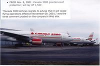  - Grounded at YVR.Newspaper cilpping added for info. - by metricbolt