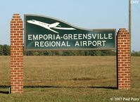  @ Emporia-greensville Regional Airport - The road sign bids you welcome - by Paul Perry