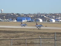  - Two chase aircraft from Edwards AFB in town for F-35 flight test. - 92-0455 and 92-0456 - by Zane Adams