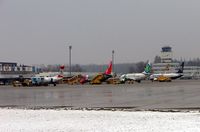  - At Salzburg - there is no pier style entry to the aircraft - all passengers have to be taken by bus or have to walk - by Terry Fletcher