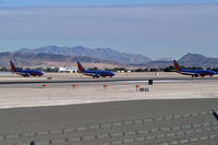  - Bluebirds gathered at the end of RWY 25R - by Brad Campbell