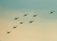  @ Stephens County Airport - Eight ship P-51 Mustang pass at The Breckenridge Airshow - by Zane Adams