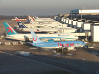  - Early morning view of the diverse visitors to Manchester Terminal 2 - by Terry Fletcher