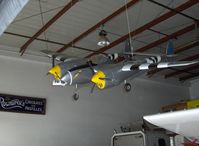  - Scale model Lockheed P-38 Lightning in the Pridmore Museum Hangar. - by Doug Robertson