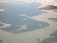  - Tacoma Narrows Airport, Wa. Taken from an Alaskan 737 inbound to SEATAC - by John J. Boling