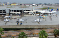  - A view of the Terminal at Tampa where the Continental Airlines primary aircraft meet up with their Continental Express feeder aircraft - by Terry Fletcher