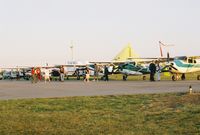  - 5 C182s prepairing to haul skydivers off of K50 - by Martin Myrtle