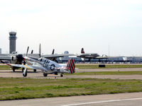  - Collings Foundation B-27 landing while the B-24 and P-51C wait their turn. - by Zane Adams