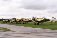  @ St. Thomas Airport (St. Thomas Municipal Airport) - PZL M18 Dromaders lined up at St Thomas Municipal, ON - by Steve Hambleton