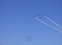  - Formation flight with smoke-N556TR, N9278F, N147M, N114DZ Nanchang China CJ-6As and N6294D Yakovlev Yak 52 in trail - by Doug Robertson