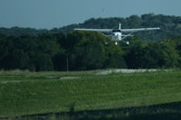  - Cessna landing on runway 34 - by Richard Mays