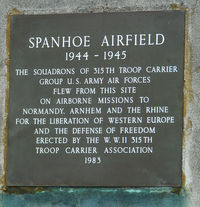  @ OOOO - Inscription on Memorial at entrance to Spanhoe Airfield - by Terry Fletcher