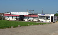  - Flight Centre - Direct Helicopters , Aviators Bar and Restaurant on the Eastern side of Southend Airport - by Terry Fletcher