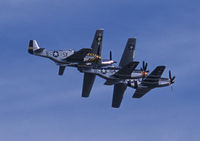 - Mustangs on over head break at the 2007 Gathering - by J.G. Handelman