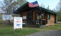  - Ellison Air Cabin at the Spenard Lake end of Lake Hood - by Terry Fletcher