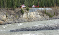  @ Era Denali Heliport - Era helicopters have this Heliport perched high on a cliff above the Nenama River in Denali - by Terry Fletcher