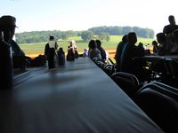  - Breakfast table at Father's Day fly-in; Ohio's best fly-in event of the year! - by Bob Simmermon