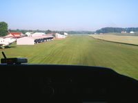  - Landing on 28 at Father's Day fly-in. - by Bob Simmermon