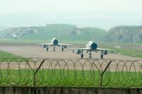  @ HSZ - 2 Mirage 2000-5 from Taiwan Air Force taxiing at Hsin Chu AB - by Michel Teiten ( www.mablehome.com )