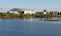 @ Fairbanks International Airport - A view towards the Control Tower and Maintenance Hangars on Fairbanks West side - by Terry Fletcher