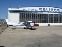  - N4644U in front of the classic Salinas Municipal Airport hangar - by Steve Nation