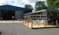  - Heli-Air have a Robinson R44/R22 Distribution office at Wellesbourne - their offices has the look of a 1950s diner  !!! - by Terry Fletcher