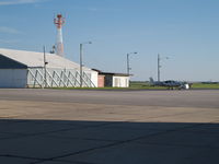  @ Beatrice Municipal Airport - BAD ANGLE OF THE OLD ORIGINAL HANGER - by Gary Schenaman
